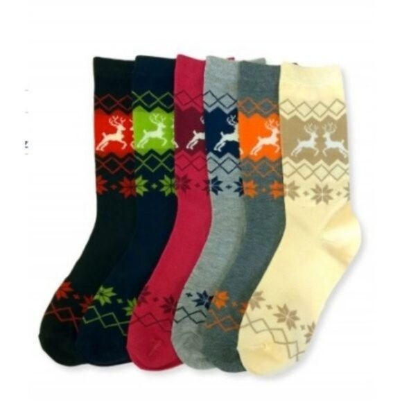 Cozy Winter Wonderland Festive Holiday Socks Multipack 12 Pairs - Picture 3 of 8